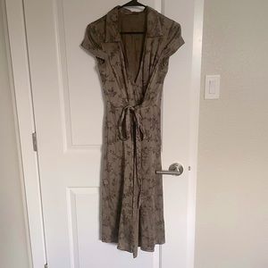 Vintage Italian silk midi wrap dress